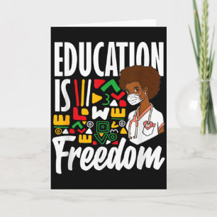 Bildung über schwarze Geschichte ist Freiheit Karte