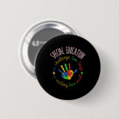 Bildung- und Autismus-Bewusstseinslehrer Button (Vorne & Hinten)