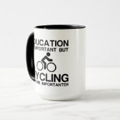 Bildung und Fahrradfahren Tasse (Vorderseite Links)