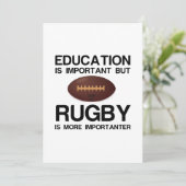 Bildung und Rugby Dankeskarte (Stehend Vorderseite)
