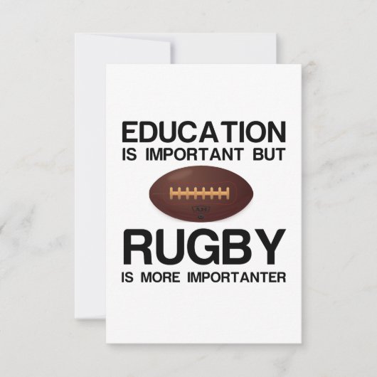 Bildung und Rugby Karte (Vorderseite)