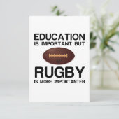 Bildung und Rugby Karte (Stehend Vorderseite)