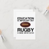 Bildung und Rugby Karte (Vorderseite/Rückseite Beispiel)