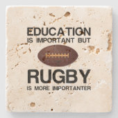 Bildung und Rugby Steinuntersetzer (Vorderseite)