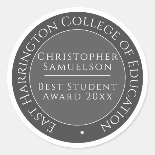 Bildung Uni oder Schulpreis Runder Aufkleber (Vorderseite)