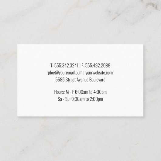 Bildung Visitenkarte (Rückseite)