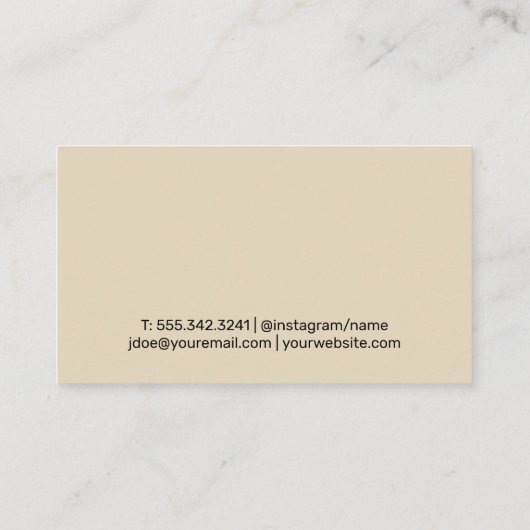 Bildung Visitenkarte (Rückseite)