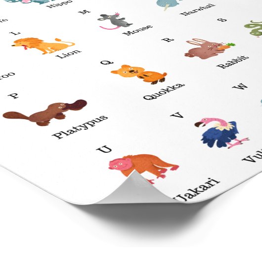 Bildung von A bis Z Schule Poster (Ecke)