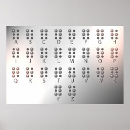 Bildung Wall Kunst mit Braille Alphabet Poster