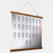 Bildung Wall Kunst mit Braille Alphabet Wandteppich Mit Holzrahmen (Gewinkelt)