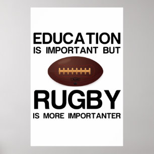 BILDUNG WICHTIG RUGBY WICHTIGER POSTER