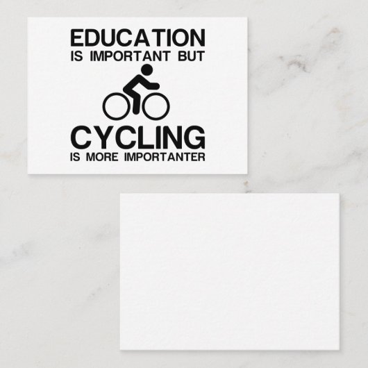 Bildung WICHTIG Visitenkarte (Vorne/Hinten)