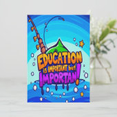 Bildung: Wichtiger Spaß Einladung (Stehend Vorderseite)