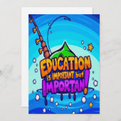 Bildung: Wichtiger Spaß Einladung (Vorne/Hinten)