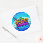 Bildung: Wichtiger Spaß Runder Aufkleber (Umschlag)