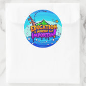 Bildung: Wichtiger Spaß Runder Aufkleber (Tasche)