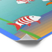 Bildung, Wissenschaft, Unterwasser-Nahrungskette Poster (Ecke)