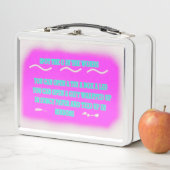 BILDUNG WÖRTER DESIGN PINK METALL BROTDOSE (Beispiel)