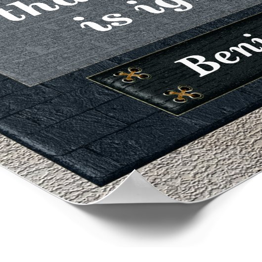 Bildung Zitat: Benjamin Franklin Poster (Ecke)