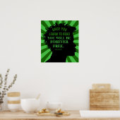 Bildung Zitat von Frederick Douglass 18"X20" Poster (Küche)