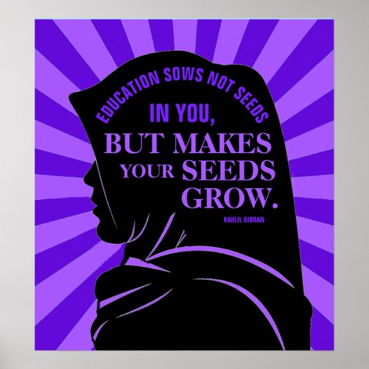 Bildung Zitat von Kahlil Gibran 18"x20" Poster (Vorne)