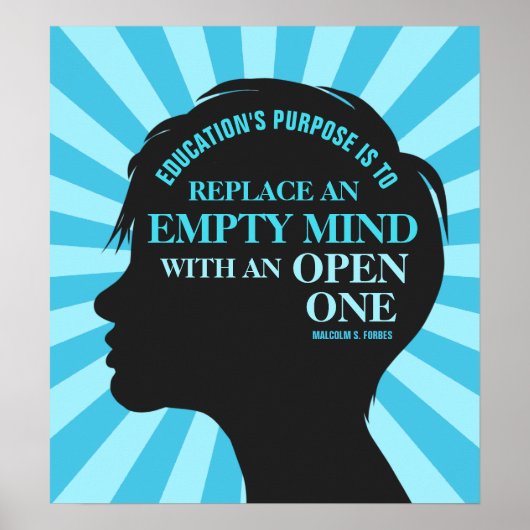 Bildung Zitat von Malcolm Forbes 18"x20" Poster (Vorne)