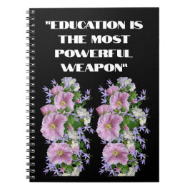 Bildung zitiert Foto für benutzerdefinierte Blume  Notizblock