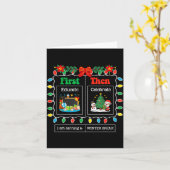 Bildung zuerst, dann Winterferien Weihnachten feie Karte (Gelbe Blume)