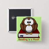 Bildungs-Bewusstsein: Lesung ist ein Schrei Button (Vorne & Hinten)