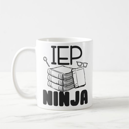 Bildungs-Lehrer-Kaffee-Tassen-Männer IEP Ninja Kaffeetasse (Links)