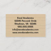 Bildungs-Service-Geschäfts-Karte Visitenkarte (Rückseite)