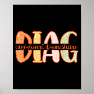 Bildungsdiagnostiker Schuldiag Retro-Diagnose Poster