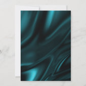 Bildungspartei Sparkle Aquamarin Satin Blühte Rahm Einladung (Rückseite)