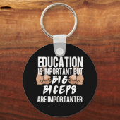 BildungWichtig, aber große BizepsWichtiger Schlüsselanhänger (Vorderseite)