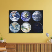 Bildvergleich der ikonischen Ansichten des Planete Leinwanddruck (Insitu (Wohnzimmer))