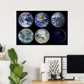 Bildvergleich der ikonischen Ansichten des Planete Poster (Heimbüro)