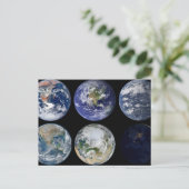 Bildvergleich der ikonischen Ansichten des Planete Postkarte (Stehend Vorderseite)