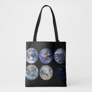 Bildvergleich der ikonischen Ansichten des Planete Tasche