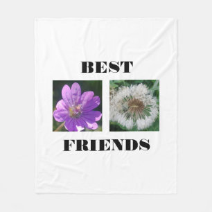 Bildvorlage für die besten Freunde Fleecedecke