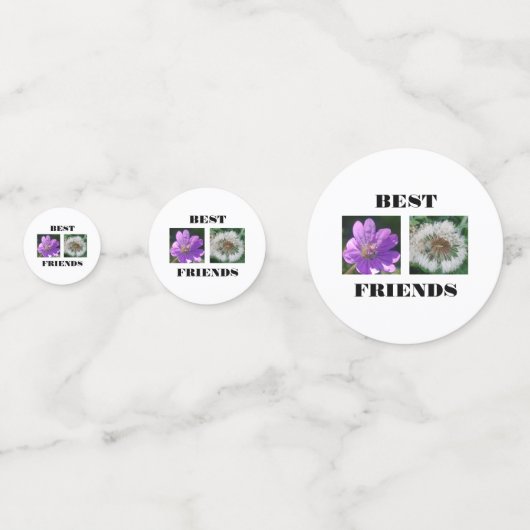 Bildvorlage für die besten Freunde Konfetti (Rückseiten)