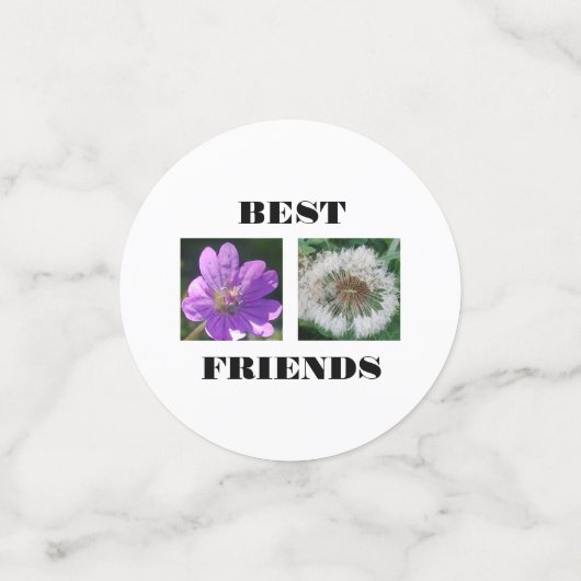 Bildvorlage für die besten Freunde Konfetti (Klein Vorderseite)