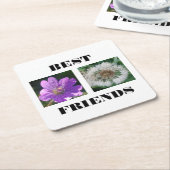 Bildvorlage für die besten Freunde Rechteckiger Pappuntersetzer (angewinkelt)