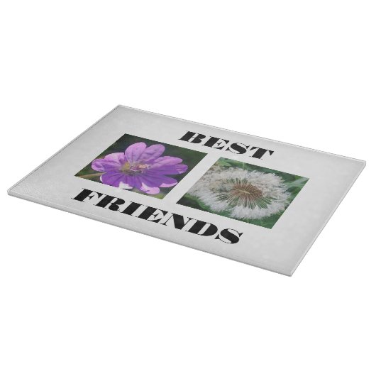 Bildvorlage für die besten Freunde Schneidebrett (Ecke)