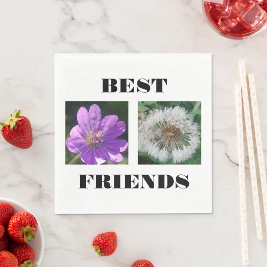 Bildvorlage für die besten Freunde Serviette (Beispiel)