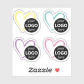 Bildvorlage für einfache, pastellfarbene Heart-för Aufkleber (Blatt)