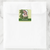 Bildvorlage für irisches Kleeblatt Quadratischer Aufkleber (Tasche)