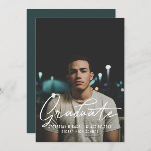 Bildvorlage Personalisiert Einladung (Vorne/Hinten)