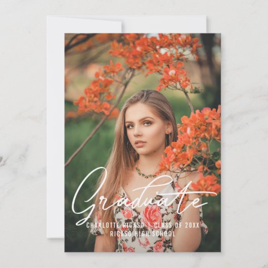 Bildvorlage Personalisiert gebrannt Orange Einladung (Vorderseite)