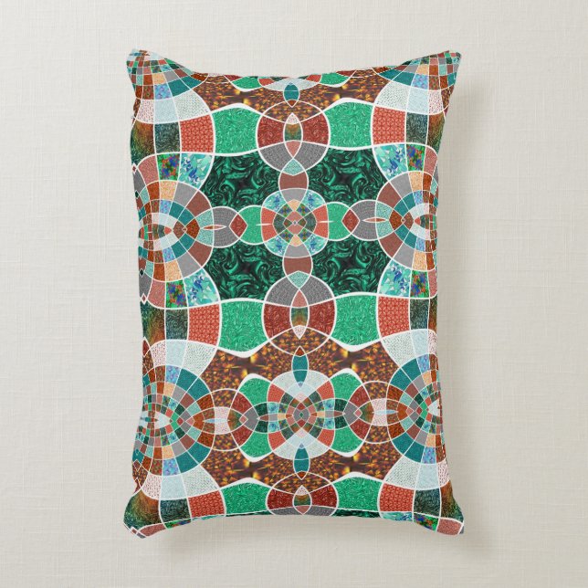 Bildwiederholung mit leichter Fraktal-Wirkung Dekokissen (Vorderseite(Vertikal))