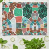 Bildwiederholung mit leichter Fraktal-Wirkung Geschirrtuch (Gefaltet)